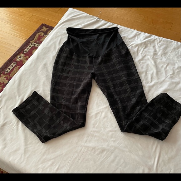 Emma’s Expectations Pants - Black Plaid Emma’s Expectations Maternity Straight Leg Pants